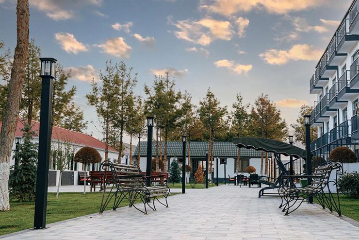 Территория отеля | Karvan Hotel Naftalan, Гянджа-Дашкесанский экономический район