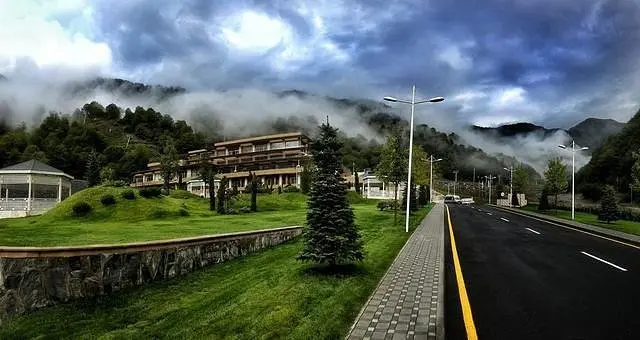 Фасад | Qafqaz Tufandag Mountain Hotel, Габалинский район
