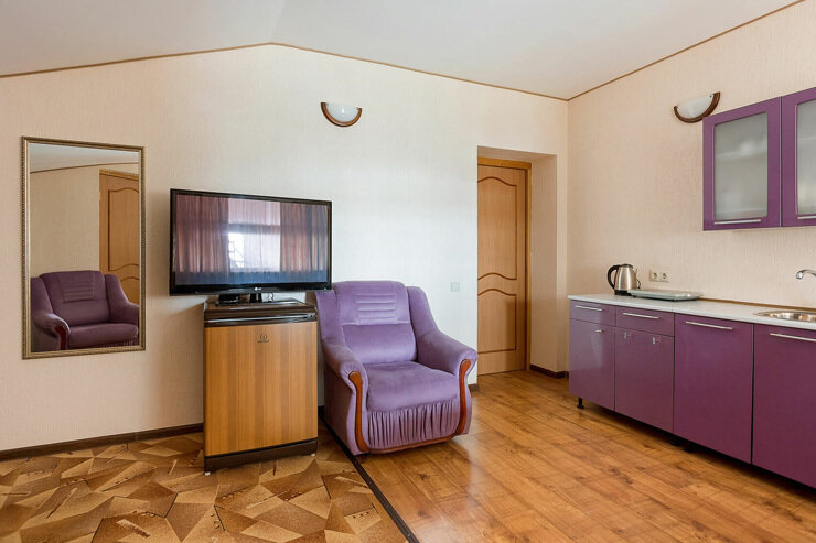 Студио 4-местный (с кухней, вид на море)