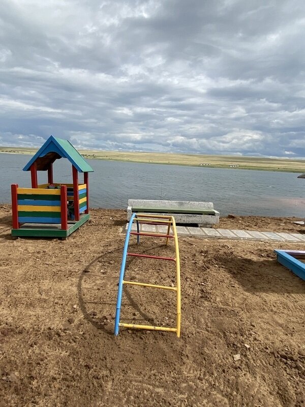 Детская площадка на пляже. | Комфорт на Тусе, Республика Хакасия