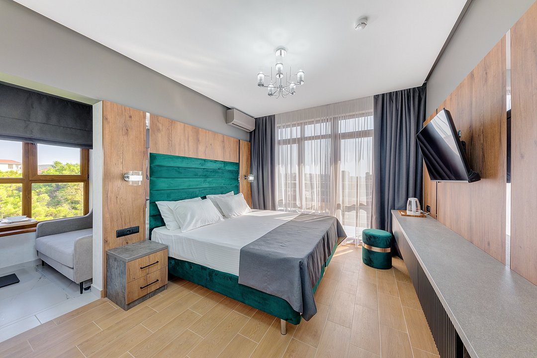 Студио 2-местный (с кухней, с балконом и видом на море)