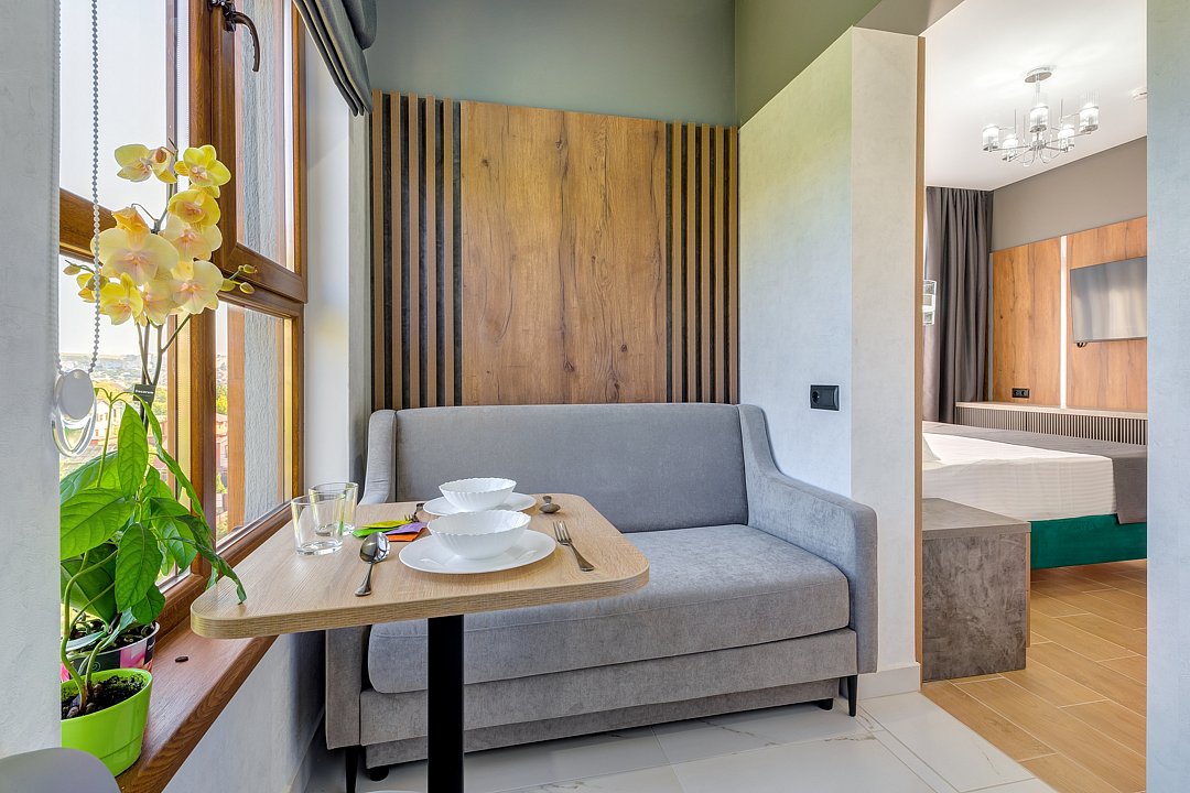 Студио 2-местный (с кухней, с балконом и видом на море)