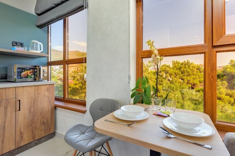 Студио 2-местный (с кухней, с балконом и видом на море)