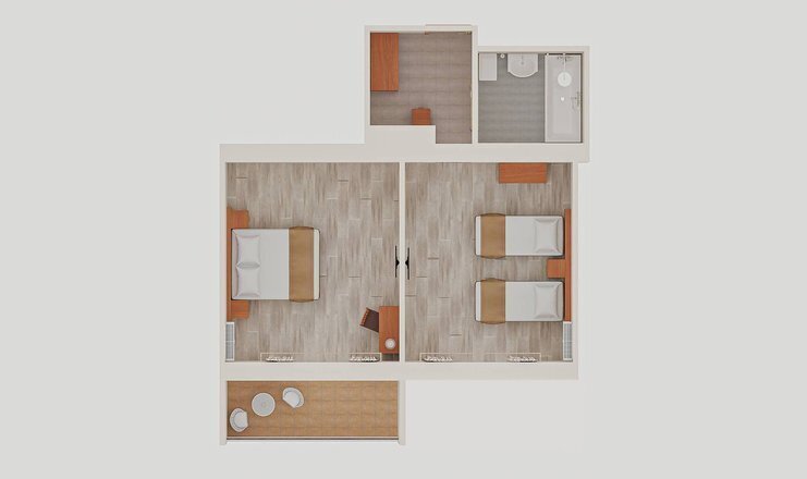 Family Standart 4-местный 2-комнатный