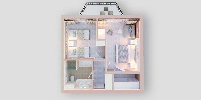 Family superior 4-местный 2-комнатный