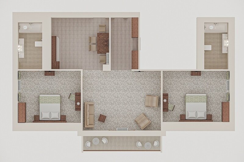 Apartament superior 4-местный 4-комнатный