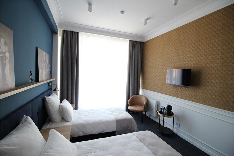 Стандартный 2-местный Twin (с балконом, вид на город)