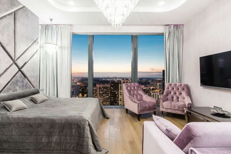 Апартаменты 2-местный 1-комнатный (Люкс 37 этаж, 55 кв. м ЖК Neva Towers)