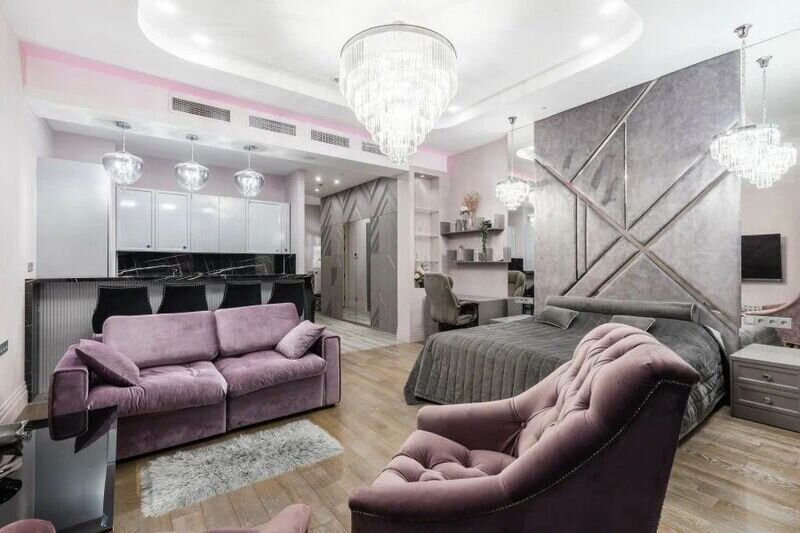 Апартаменты 2-местный 1-комнатный (Люкс 37 этаж, 55 кв. м ЖК Neva Towers)