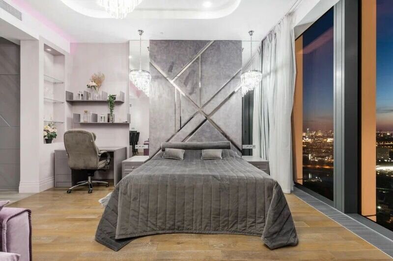 Апартаменты 2-местный 1-комнатный (Люкс 37 этаж, 55 кв. м ЖК Neva Towers)