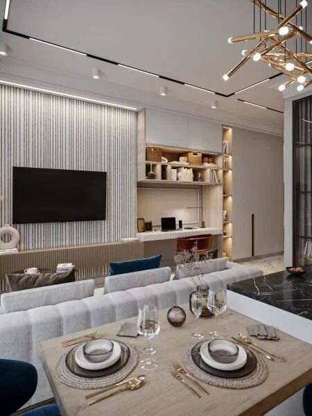 Апартаменты 2-местный (люкс 43 этаж, 55 кв. м, ЖК Neva Towers)