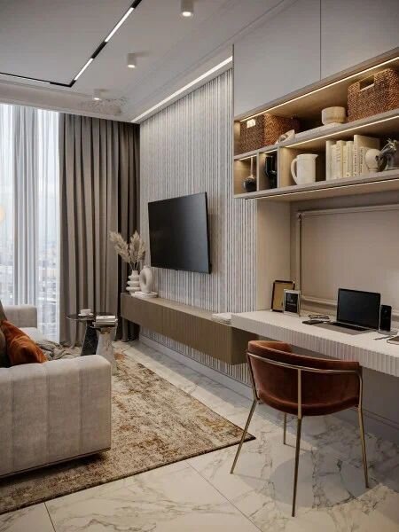 Апартаменты 2-местный (люкс 43 этаж, 55 кв. м, ЖК Neva Towers)