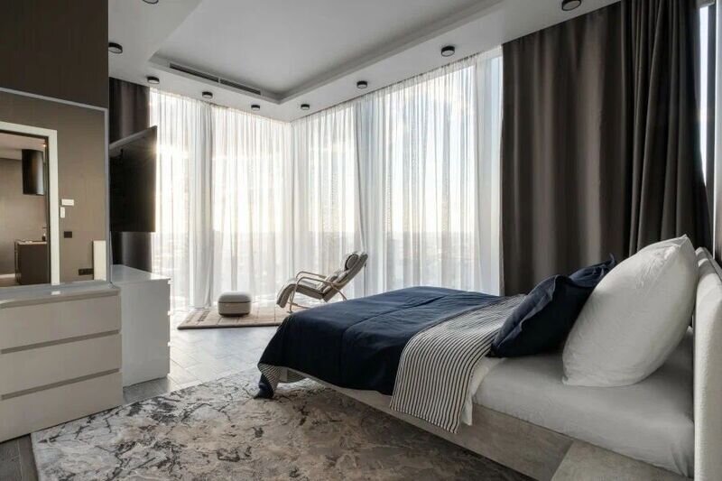 Апартаменты 2-местный 2-комнатный (люкс 43 этаж, 80 кв. м, ЖК Neva Towers)