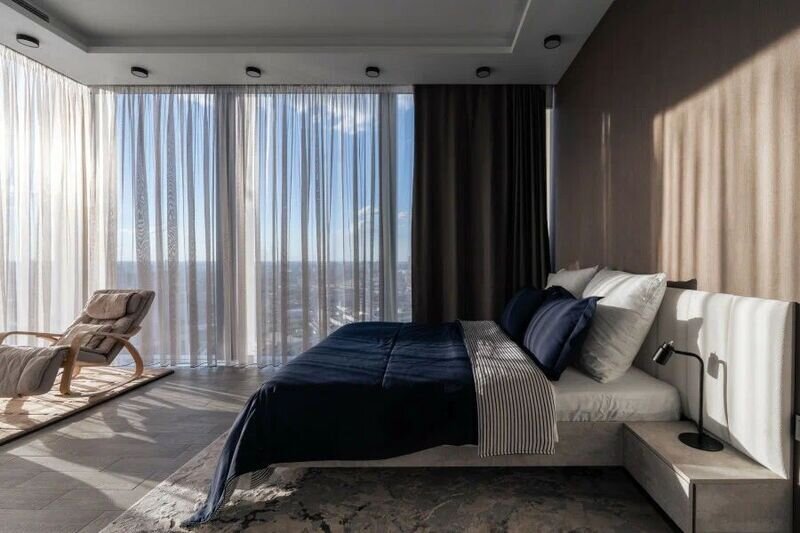 Апартаменты 2-местный 2-комнатный (люкс 43 этаж, 80 кв. м, ЖК Neva Towers)