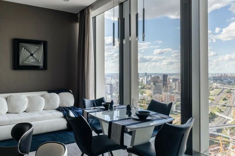 Апартаменты 2-местный 2-комнатный (люкс 43 этаж, 80 кв. м, ЖК Neva Towers)