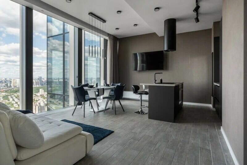 Апартаменты 2-местный 2-комнатный (люкс 43 этаж, 80 кв. м, ЖК Neva Towers)