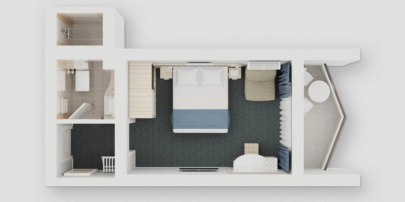 Standart 2-местный 1-комнатный