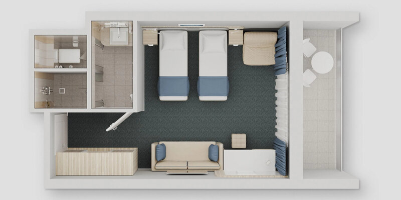 Схема номера Superior 2-местный 1-комнатный