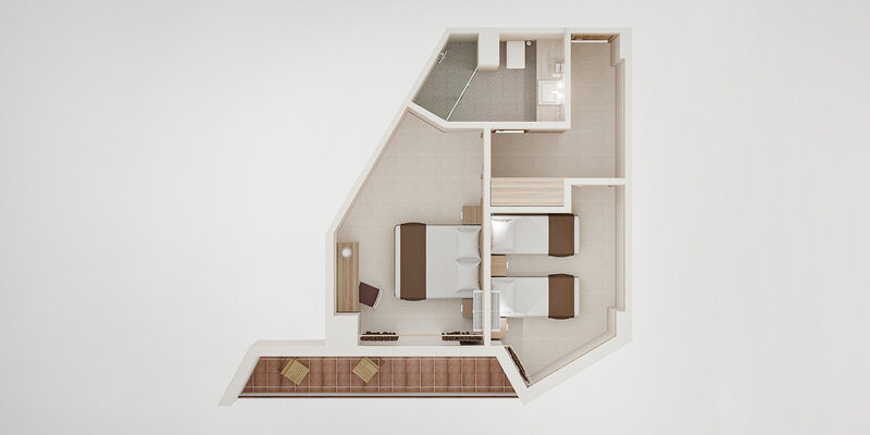 Family Standart  4-местный 2-комнатный (схема)