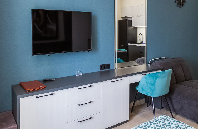 Апартаменты Студио 2-местный 1-комнатный (вид на город АкваDeluxe)