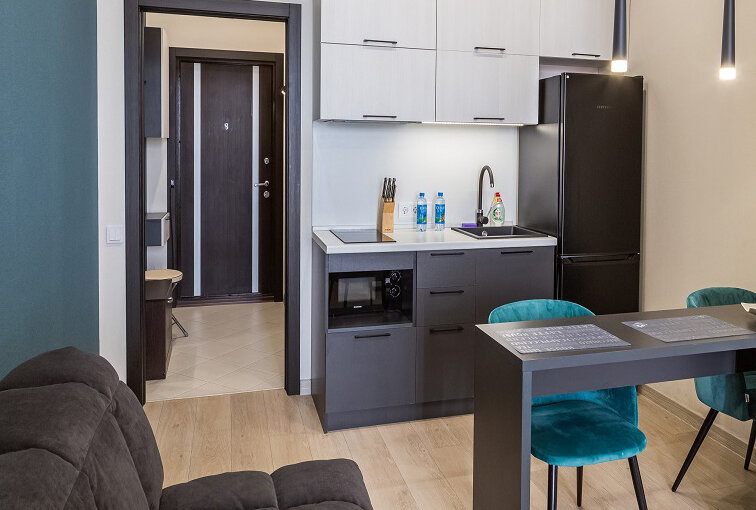 Апартаменты Студио 2-местный 1-комнатный (вид на город АкваDeluxe)