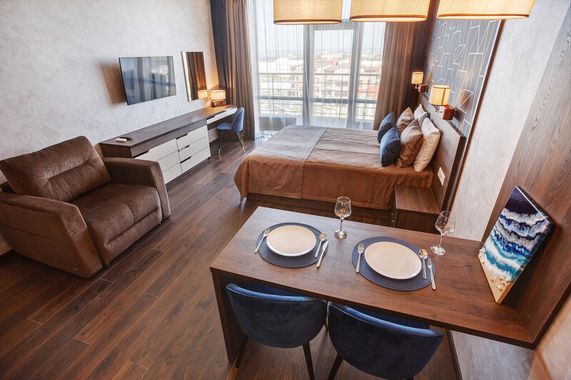 Апартаменты Студио 2-местный 1-комнатный (вид на море АкваDeluxe)