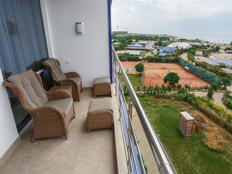 Апартаменты Студио 2-местный 1-комнтаный (1 линия вид на море АкваDeluxe)