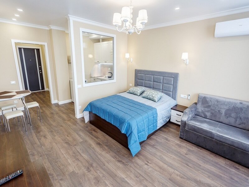 Апартаменты Студио 2-местный 1-комнтаный (1 линия вид на море АкваDeluxe)