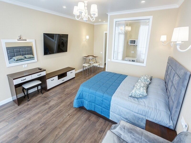 Апартаменты Студио 2-местный 1-комнтаный (1 линия вид на море АкваDeluxe)