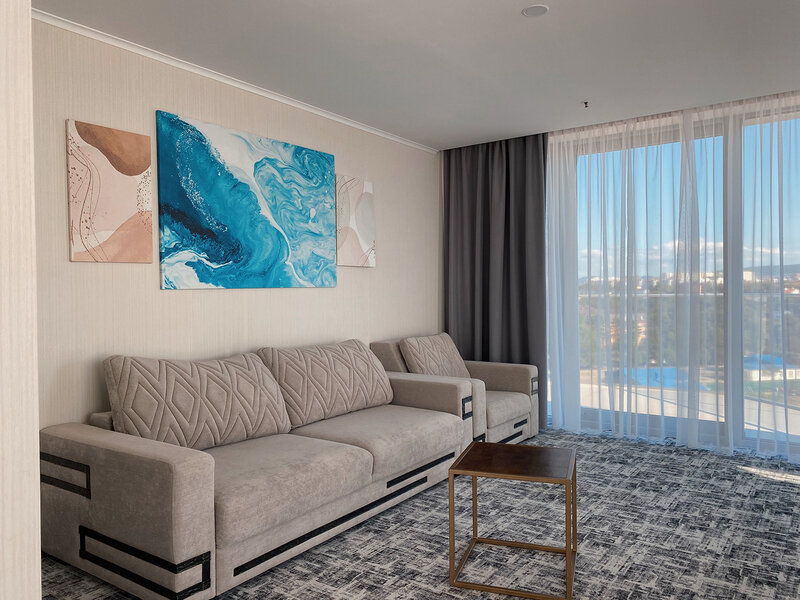 Апартаменты 4-местный (с террасой, вид на море)