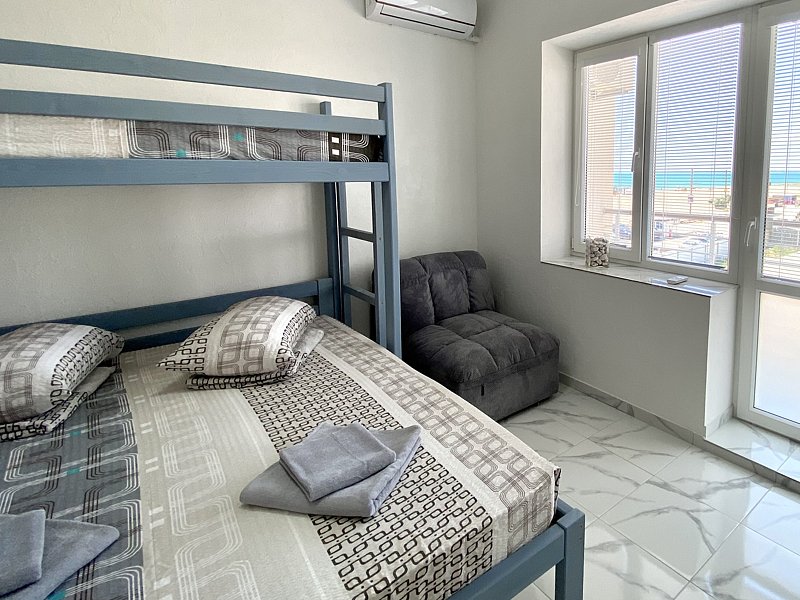 Стандартный 3-местный 1-комнатный (с балконом и видом на море)