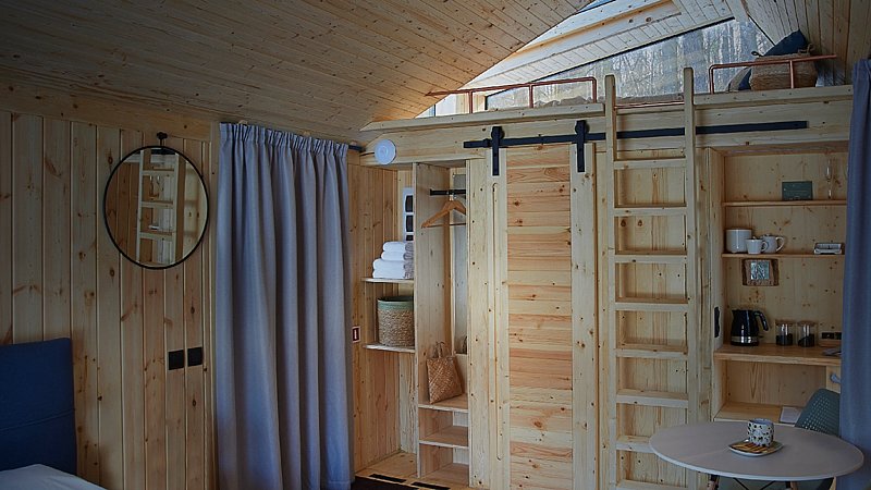 Дом Эко 2-местный 1-комнатный (у воды)