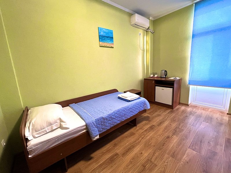 Номер 2-местный 1-комнатный (с односпальными кроватями и балконом, с видом на море )