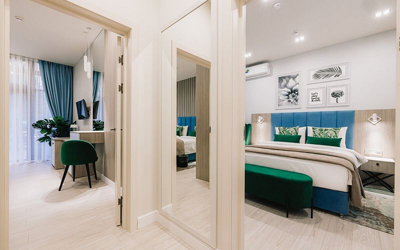 Семейный 4-местный 2-комнатный (с террасой, 6 корпус)