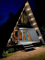 Двухместный коттедж A-frame Orange с 3 комнатами с красивым видом из окна двуспальная кровать, Вилла ELKI Cheremikino, Ломоносов