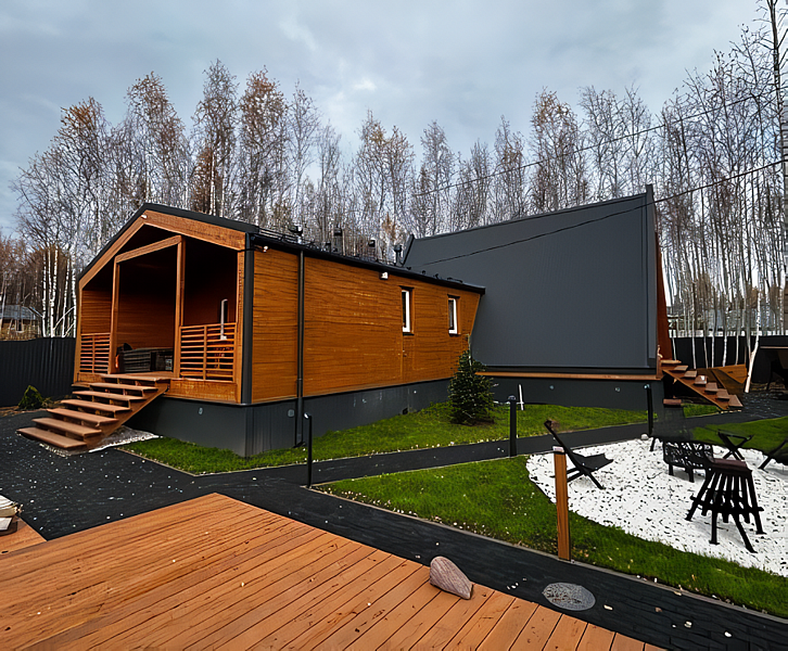 Дома в аренду с чаном и баней возле горнолыжки Сорочаны, Московская область, Дмитровский район Дмитров Яхрома