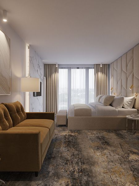 Делюкс 2-местный 1-комнатный TWIN/DBL (с панорамным видом и балконом)