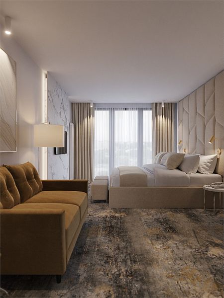 Джуниор сюит 2-местный 1-комнатный (с панорамой и балконом)