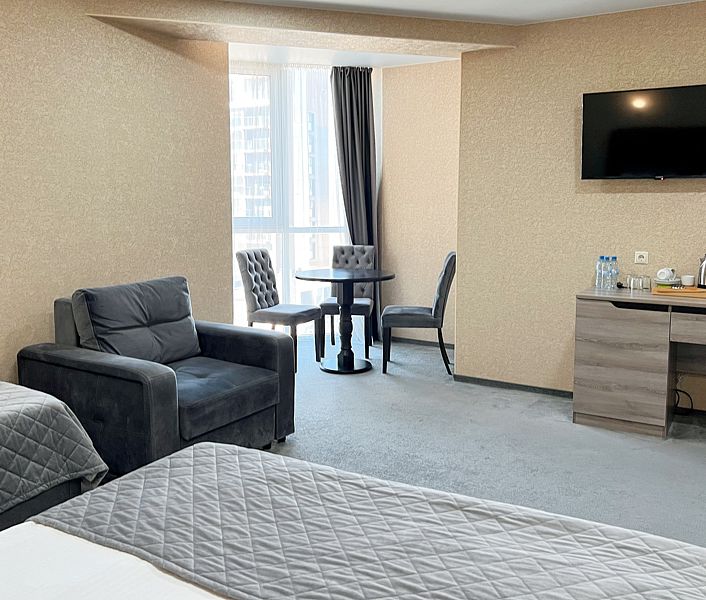 Коттедж 4-местный Premium 2-комнатный 2-уровневый