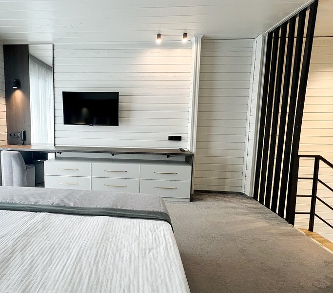 Коттедж 4-местный Premium 2-комнатный 2-уровневый