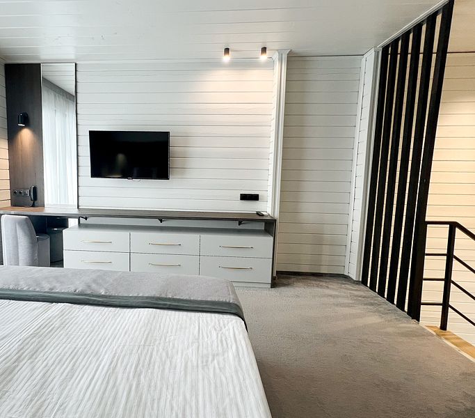 Коттедж 4-местный Premium 2-комнатный 2-уровневый