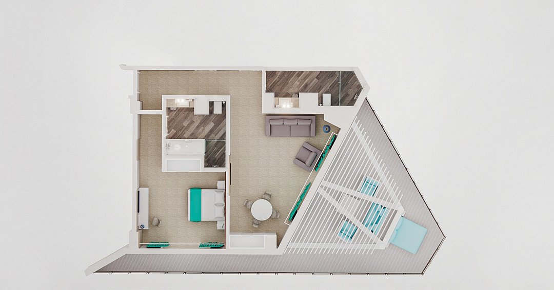 Suite Terrasa  2-местный 2-комнатный