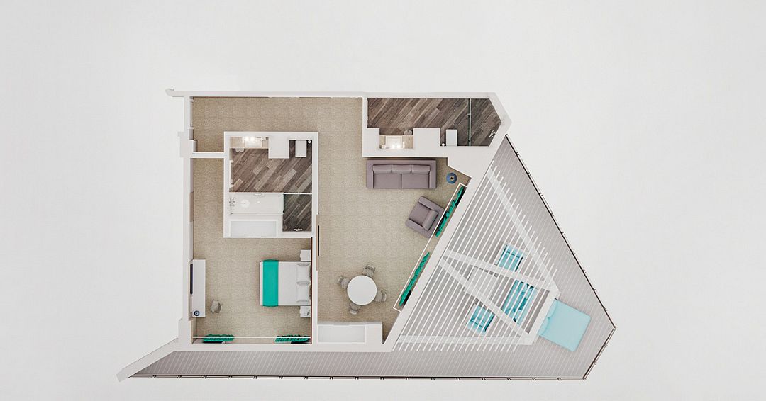 Suite Terrasa  2-местный 2-комнатный