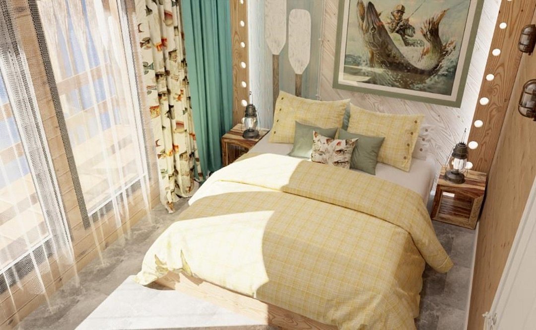 Коттедж 3-местный 2-комнатный (Рыбацкая Деревня)