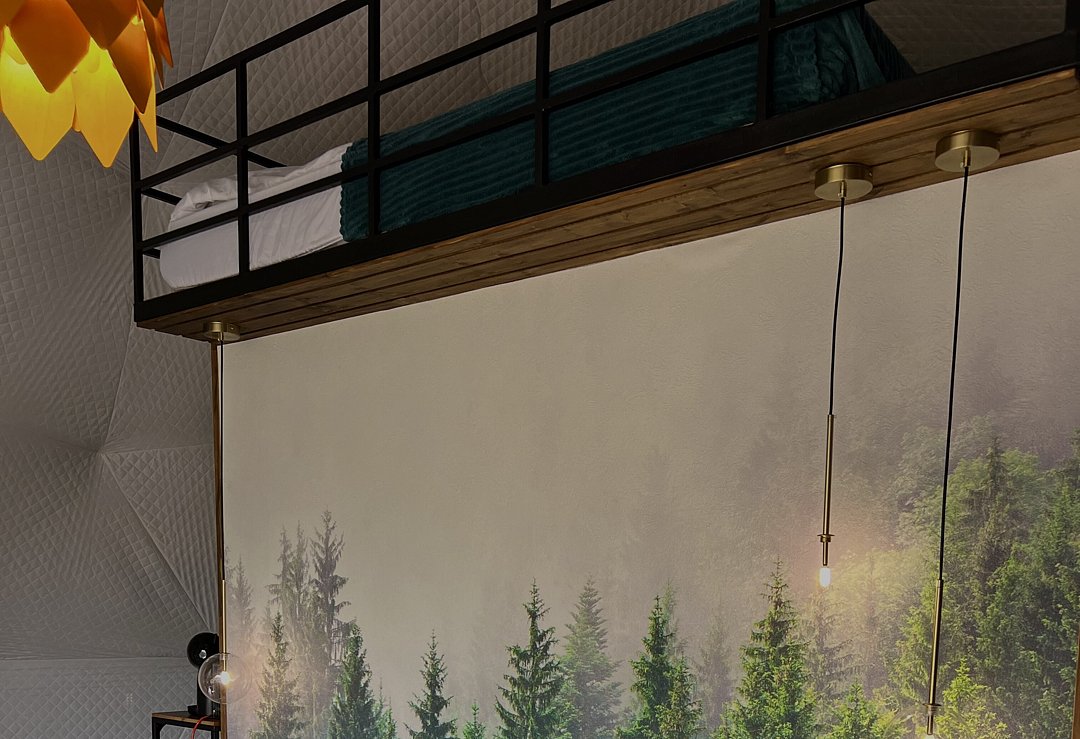 Купольный тентовый дом