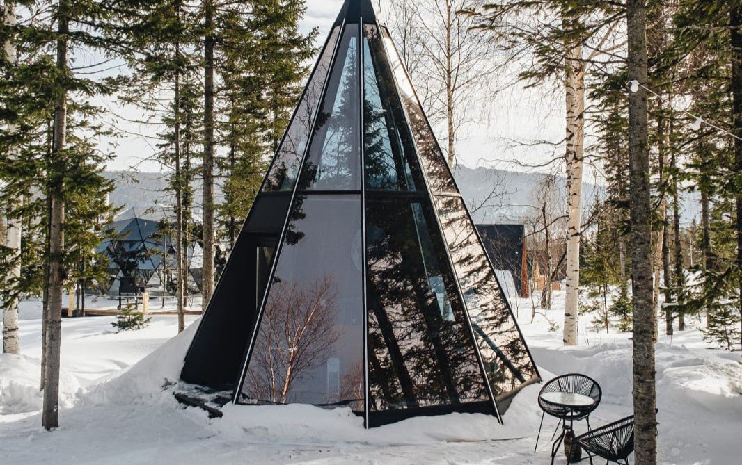 Пирамида 2-местный Стеклянный типи