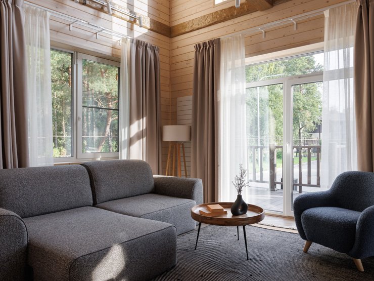 Коттедж 10-местный 2-этажный (с камином)