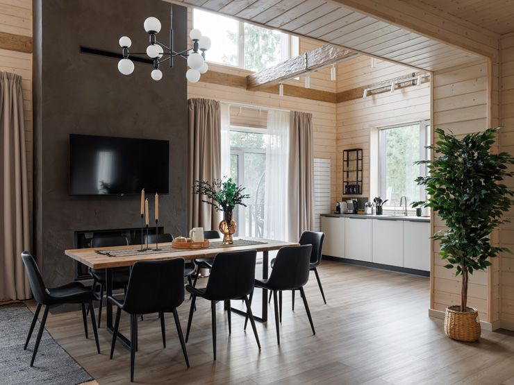 Коттедж 10-местный 2-этажный (с камином)