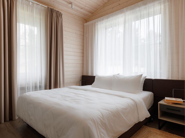 Коттедж 6-местный 1-этажный (с камином)