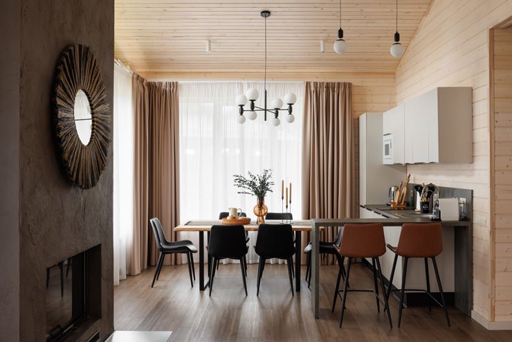 Коттедж 6-местный 1-этажный (с камином)